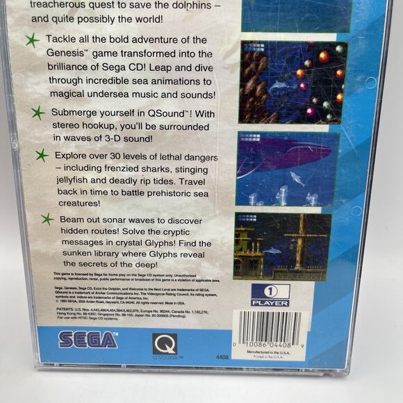 Ecco the Dolphin Sega CD Complete CIB - Picture 3 of 9